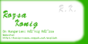 rozsa konig business card
